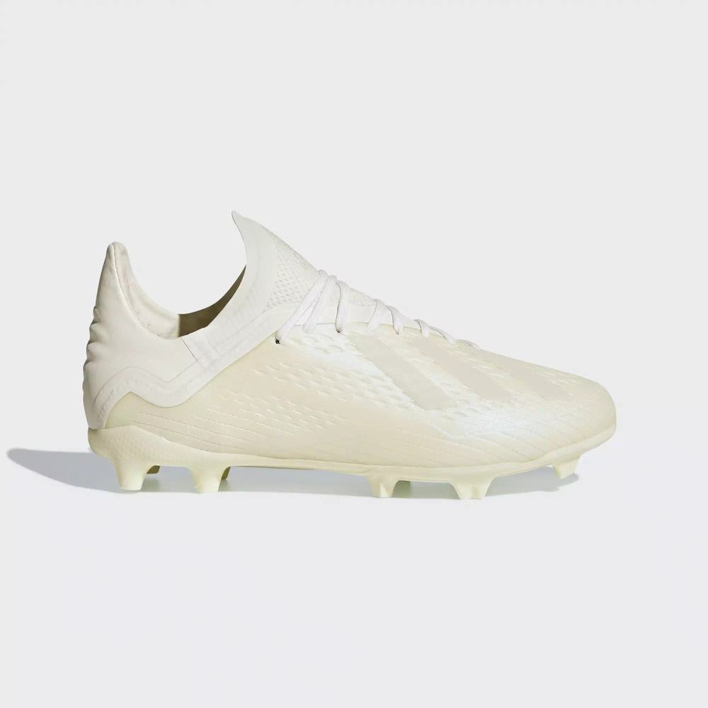 Adidas X 18.1 Firm Ground Tacos de Futbol Blancos Para Niña (MX-17289)